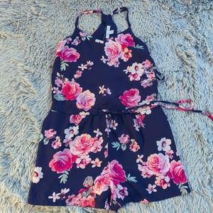 She + Sky - Blue Floral Romper - Size: S